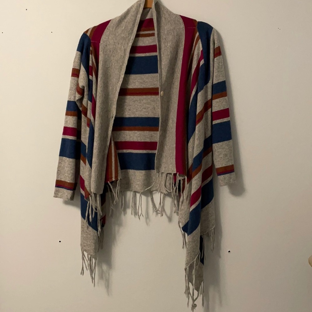 ModCloth Striped Fall Blanket Sweater